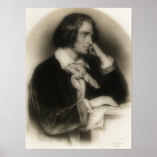 the young Franz Liszt _portrait Poster