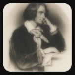 the young Franz Liszt -portrait  Square Sticker
