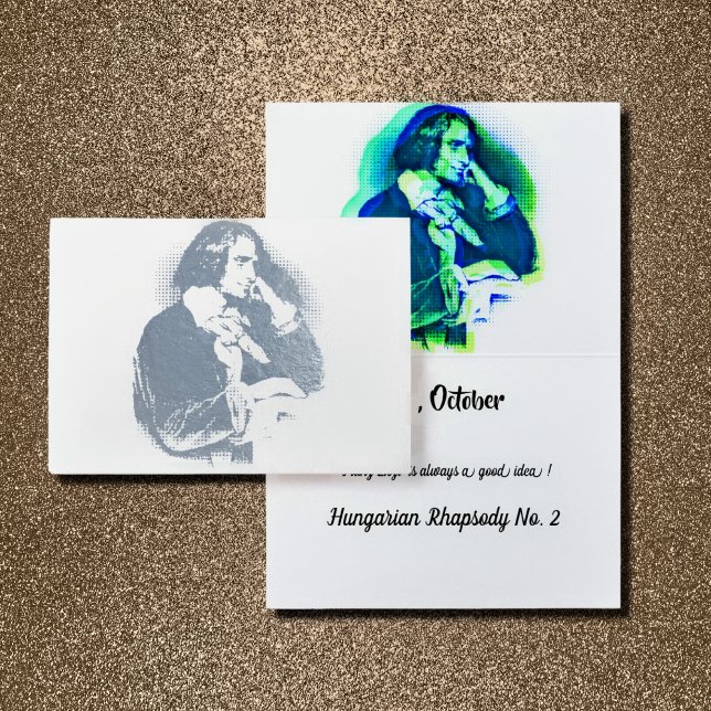 the young Franz Liszt - silver portrait Foil Card (Creator Uploaded)