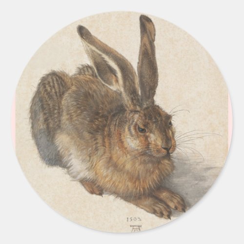 The Young Hare Classic Round Sticker