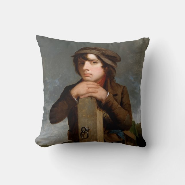 The Young Itinerant (by James Henry Beard) Throw Pillow (Front)