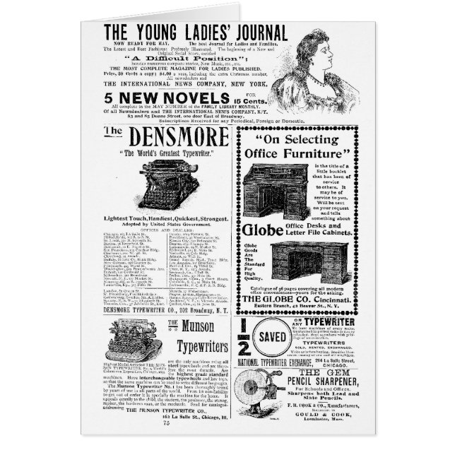 The Young Ladies' Journal Cards (Front)