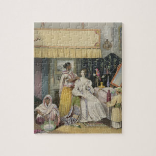 The Young Lady's Toilet, plate 2 from 'Anglo India Jigsaw Puzzle