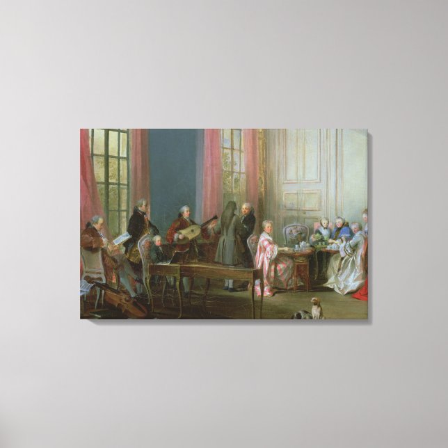 The Young Mozart at the clavichord Canvas Print (Front)
