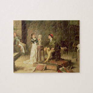 The Young Sculptress (oil on canvas) Jigsaw Puzzle