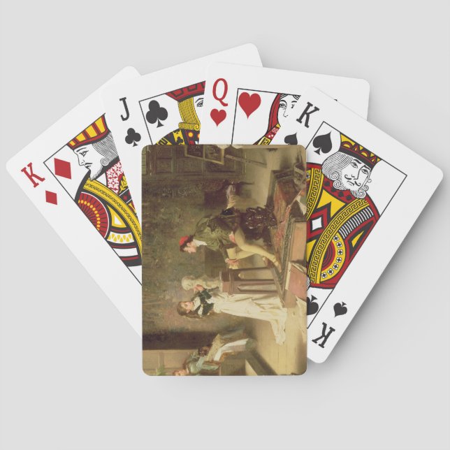 The Young Sculptress (oil on canvas) Poker Cards (Back)
