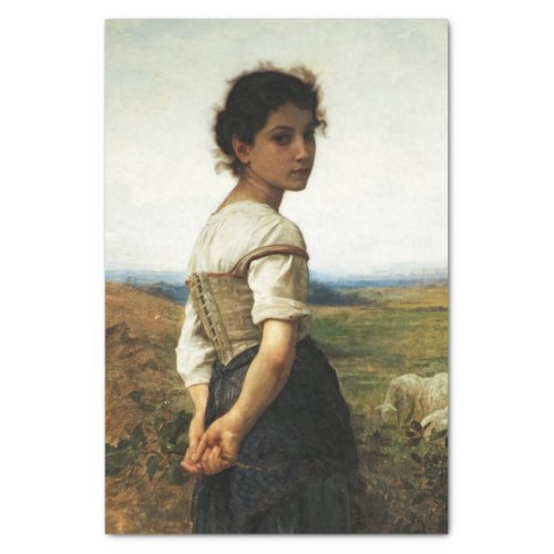 The Young Shepherdess by William_AdolpheBouguereau Tissue Paper