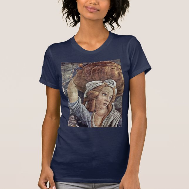 The Youth Of Moses, Detail By Botticelli Sandro T-Shirt (Front)