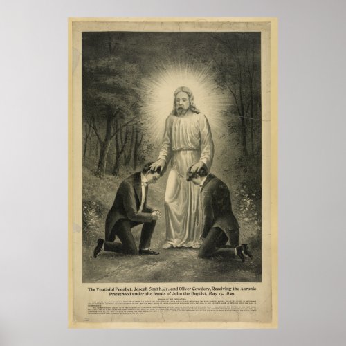 The Youthful Prophet Joseph Smith Jr 1898 Poster