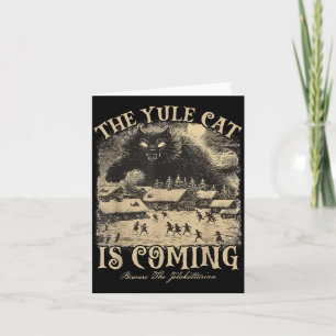 The Yule Cat Is Coming Icelandic Christmas Cat Mom Card
