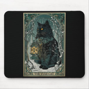 The Yule Cat Tarot Card Christmas Mouse Pad