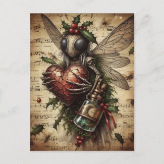 The Yule Insect Vintage AI Art
