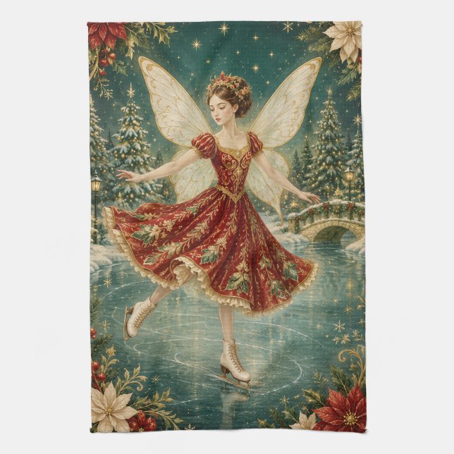 The Yuletide Ice Fairy Kitchen Towel (Vertical)