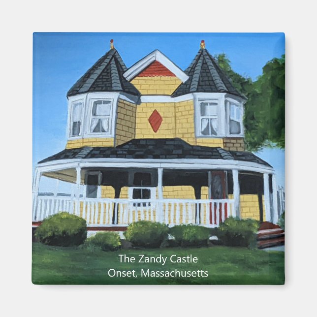 The Zandy Castle Cape Cod Victorian Kitchen Magnet (Front)