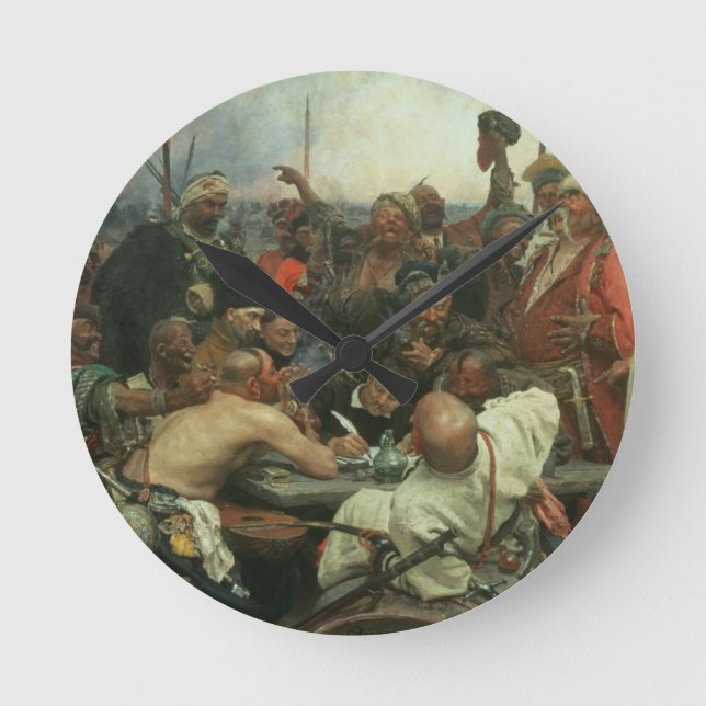 The Zaporozhye Cossacks writing a letter Round Clock (Front)