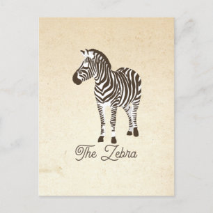 The Zebra Color Block Postcard