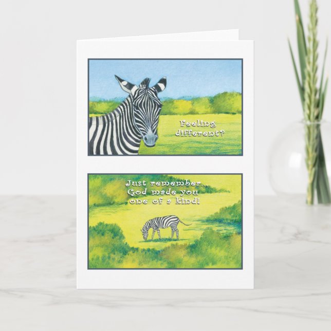 The Zebra Greeting Card Psalm 139:14 (Front)