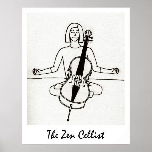 The Zen Cellist print (Front)