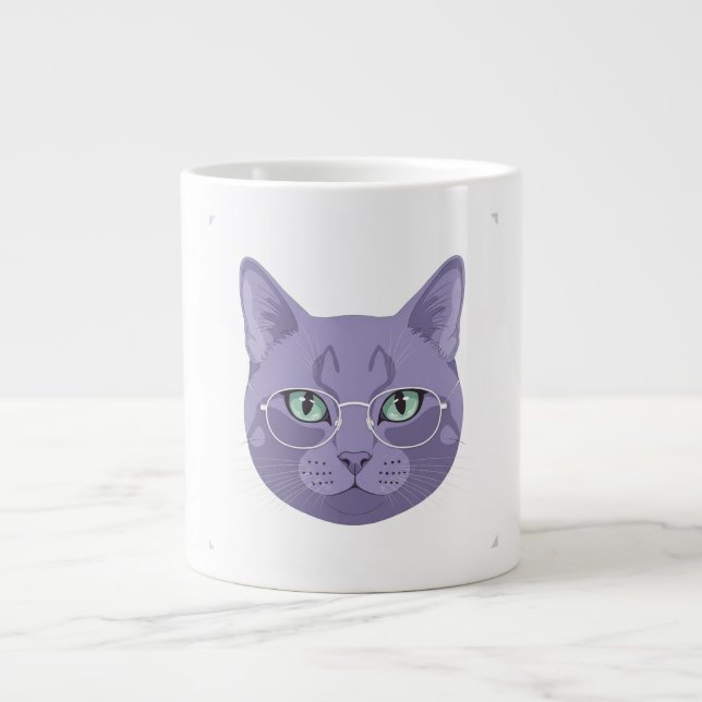 The Zen Master Cat Giant Coffee Mug (Front)