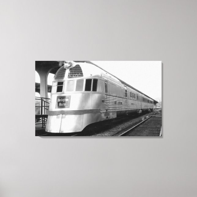 The ZepherStainless Steel Streamlined Train Canvas Print (Front)