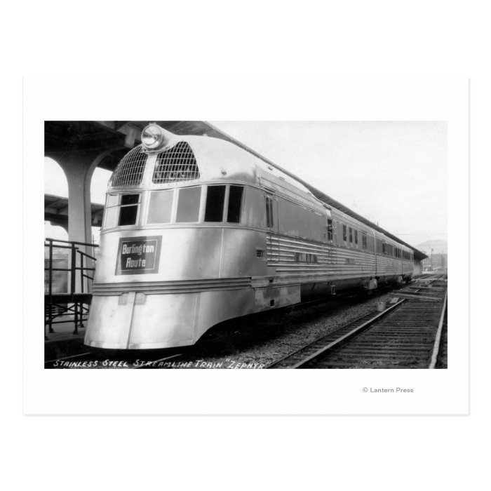 The ZepherStainless Steel Streamlined Train Post Cards