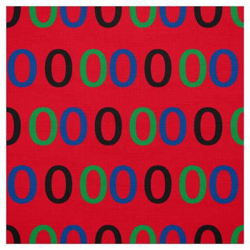 the zero in different colors fabric