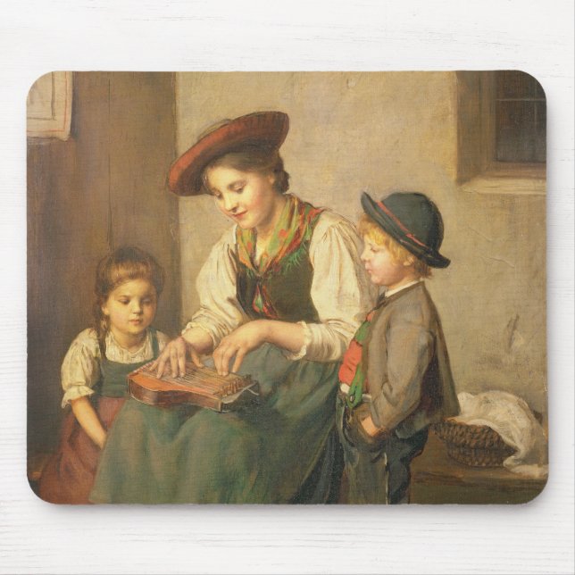The Zither Player Mouse Pad (Front)
