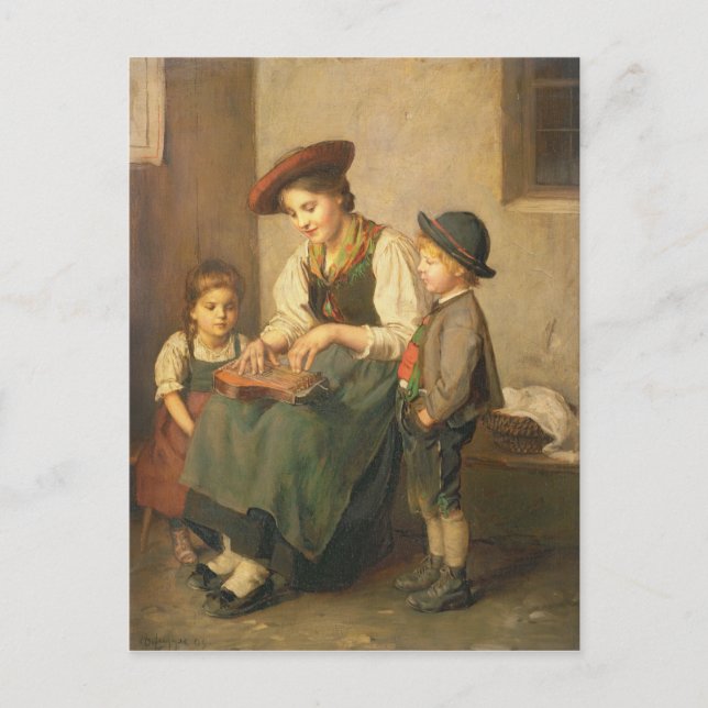 The Zither Player Postcard (Front)