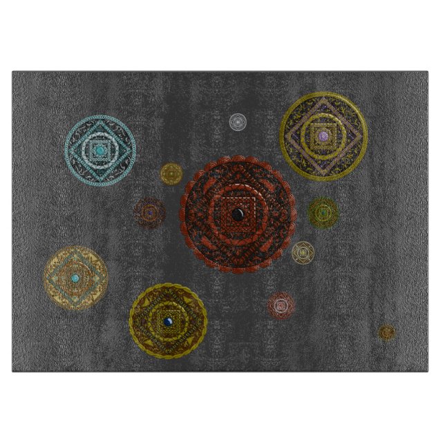 The Zodiac Glass Cutting Board (Front)