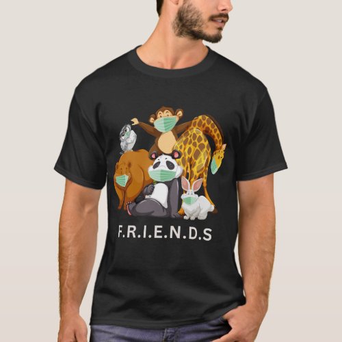 The Zoo animals friendship design T_Shirt