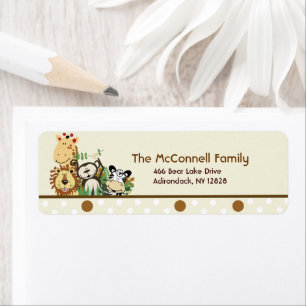 The Zoo Crew Jungle Animals Return Address Label