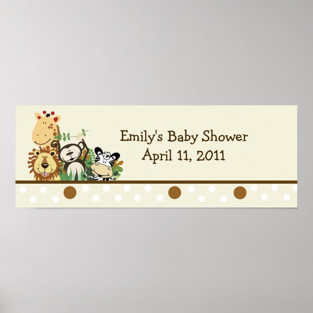 The Zoo Crew Jungle Customizable Banner - Tan Poster (Front)