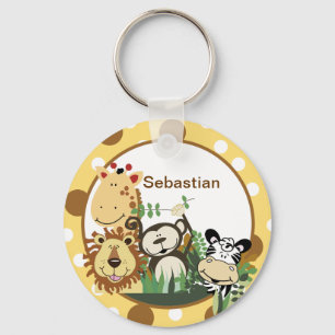 THE ZOO CREW YELLOW CUSTOMIZABLE KEYCHAIN