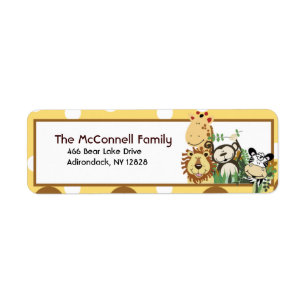 THE ZOO CREW (YELLOW) PRINTABLE ADDRESS LABELS