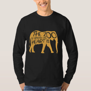 The Zoo Is Where My Heart Is Elephant Zookeeper T-Shirt