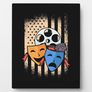 Theater Actor America Flag Plaque