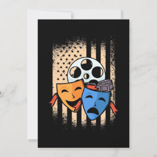 Theater Actor America Flag Save The Date