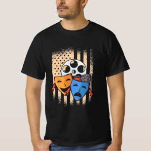 Theater Actor America Flag T-Shirt