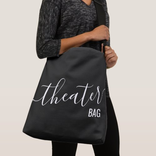 Theater Bag Custom Black Large Tote for Classes