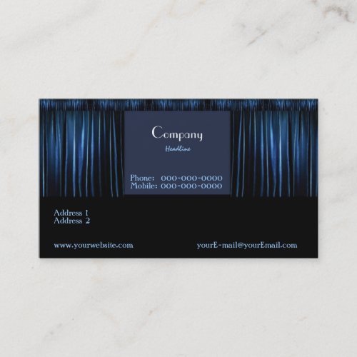 Theater Blue Business Card