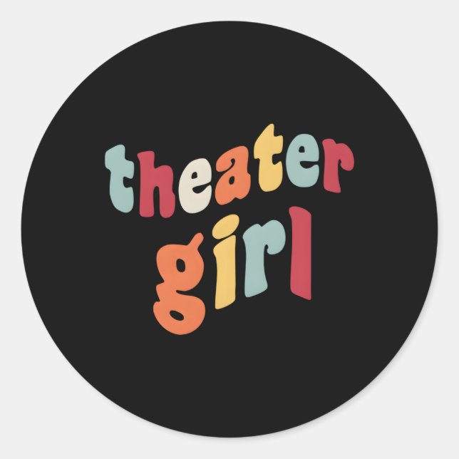 Theater Broadway Fan Theatre Musical Classic Round Sticker (Front)