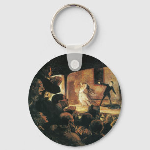Theater by Honore Daumier Keychain