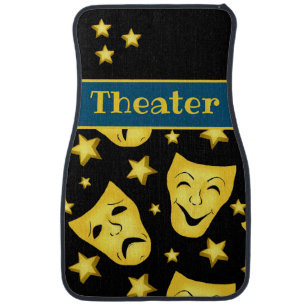 Theater / Comedy / Tragedy Mask Car Floor Mat