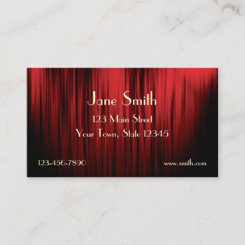 Theater Curtain Business Card