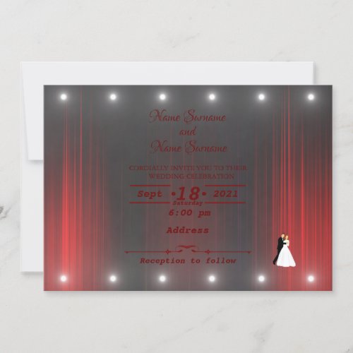 Theater curtain invitation