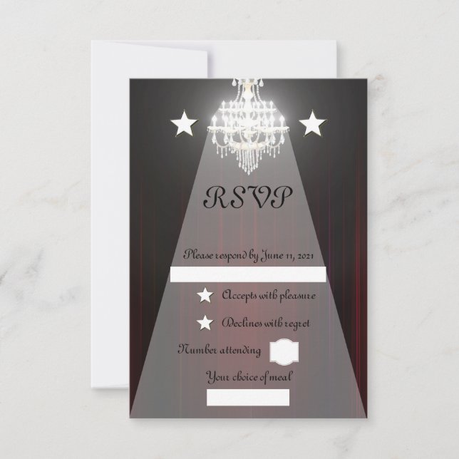 Theater curtain RSVP card (Front)
