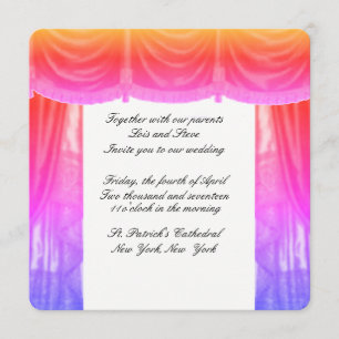 Theater Curtain Wedding Invitation