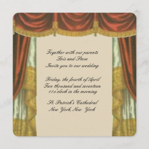 Theater Curtain Wedding Invitation
