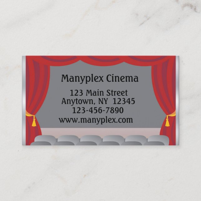 Theater Curtains, Stage Business Card (Front)