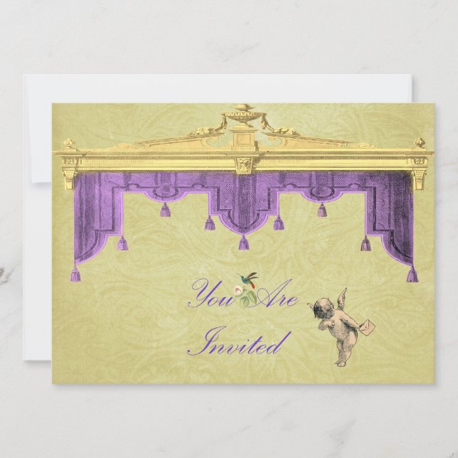 Theater Curtains Wedding Invite (Front)